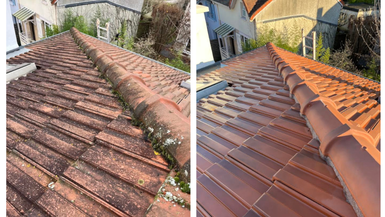 photo de nettoyage de toiture